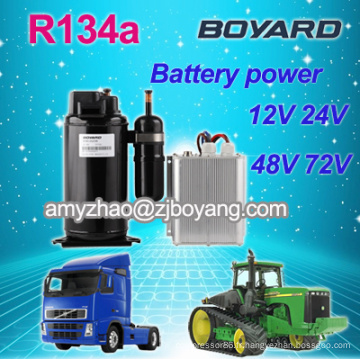 Boyard btu3000 r134a bldc 12v r134a compresseur avec cabine couchette de camion à vendre